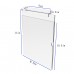 FixtureDisplays® Clear Plexiglass Acrylic Slatwall Literature Holder Portrait 8.5x10.3